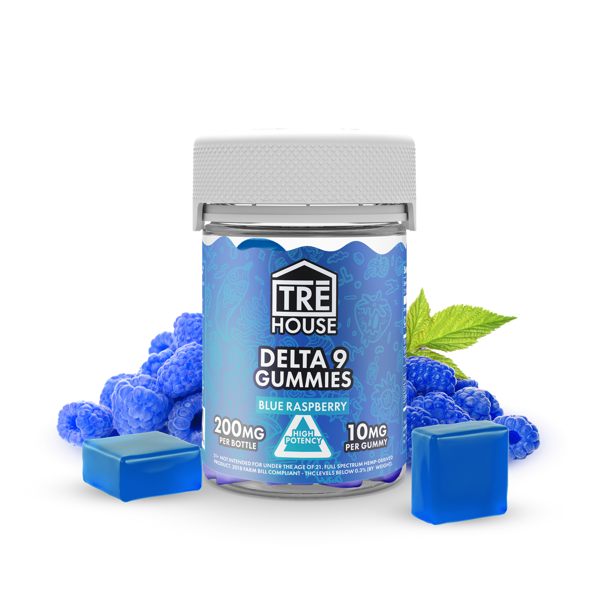 Blue Raspberry Delta 9 THC Gummies