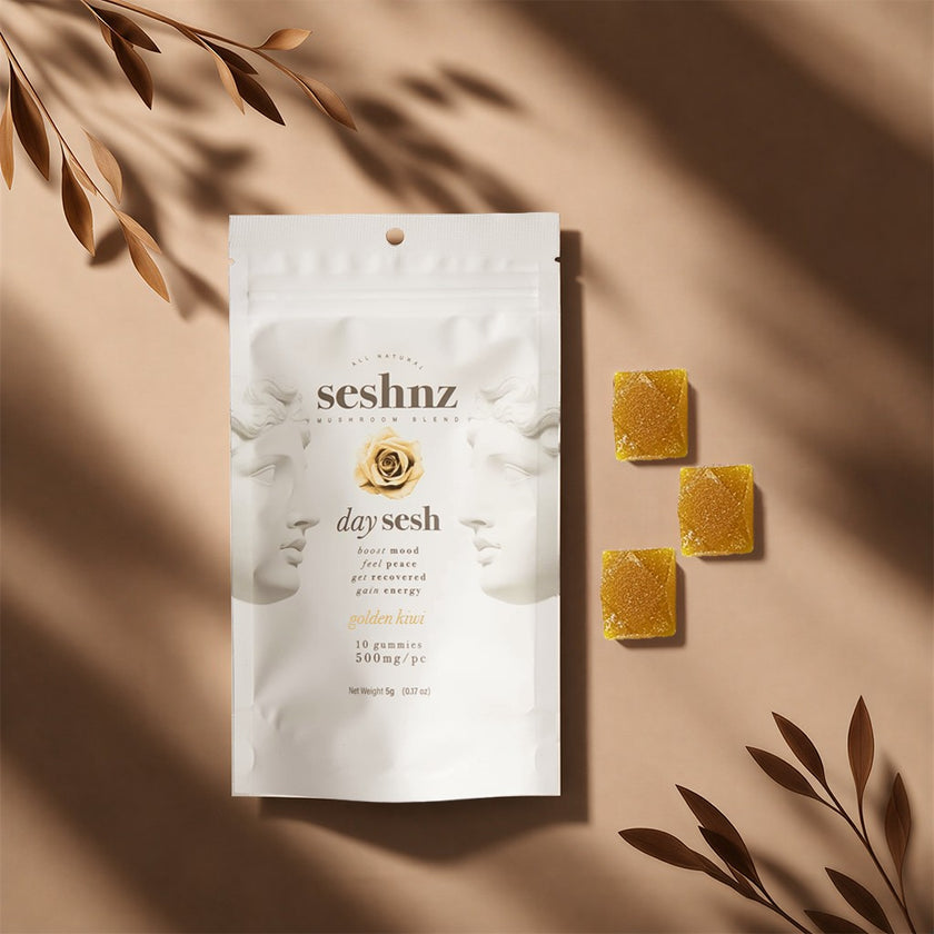 Golden Kiwi - Day Sesh - Mushroom Blend Gummies