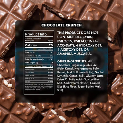 Chocolate Crunch Mushroom Chocolate Bar