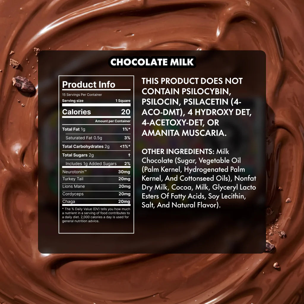 Chocolate Milk Mushroom Chocolate Bar