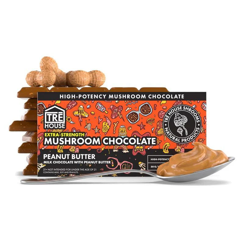 Peanut Butter Mushroom Chocolate Bar