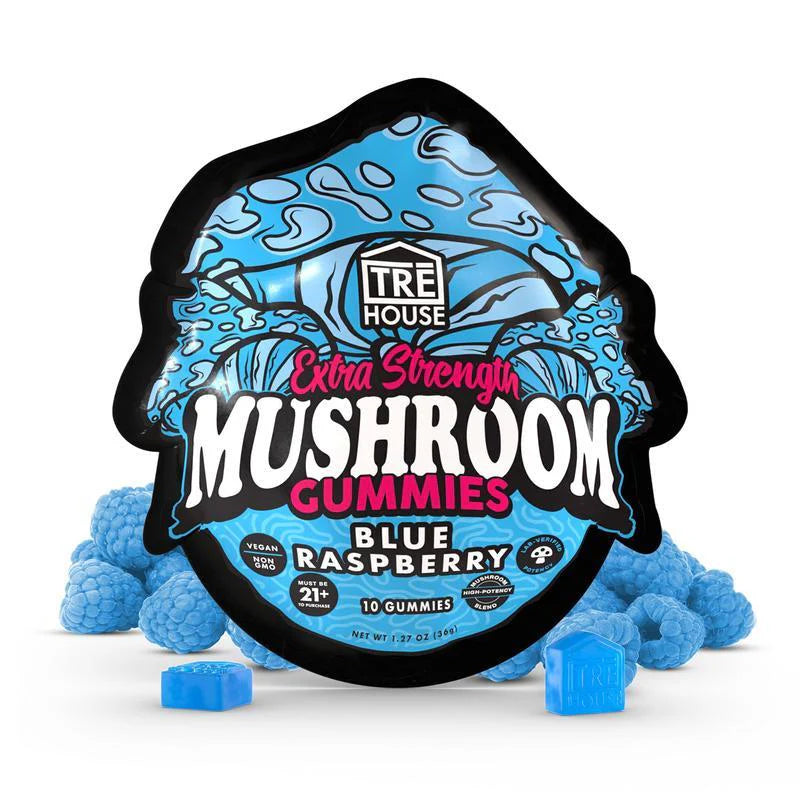 Blue Raspberry Mushroom Gummies