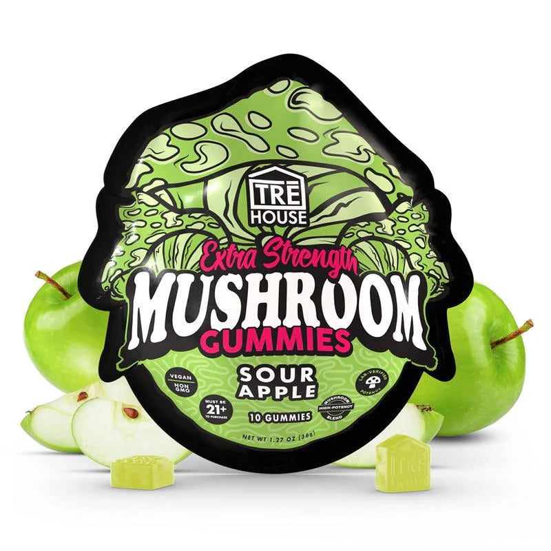 Sour Apple Mushroom Gummies