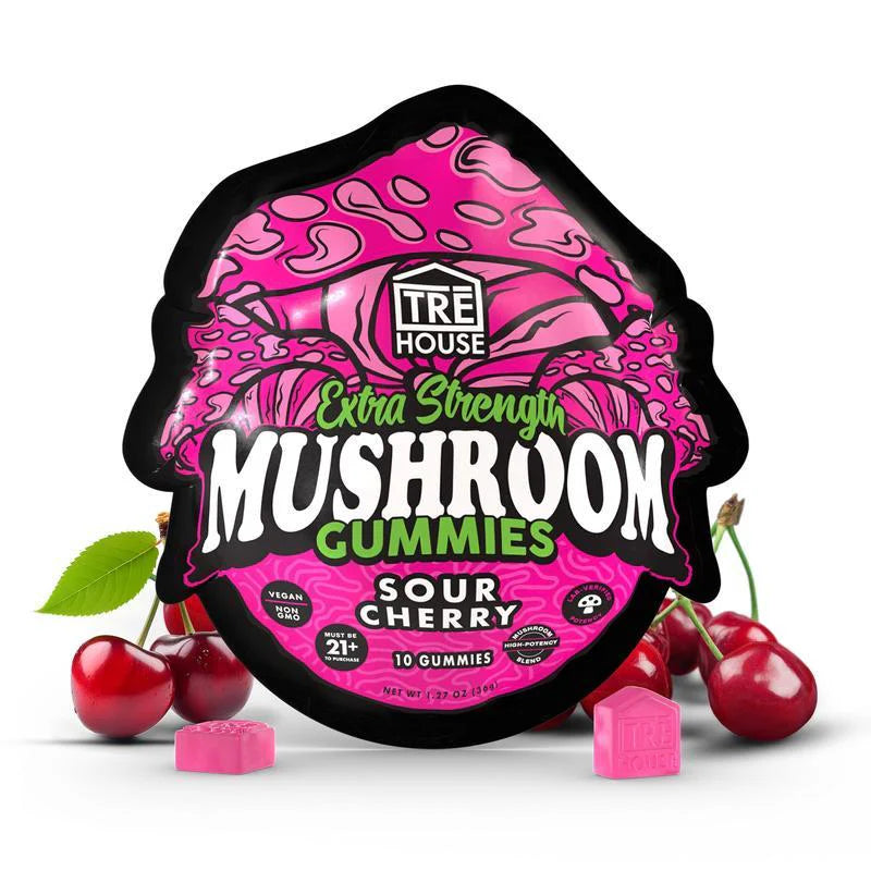 Sour Cherry Mushroom Gummies